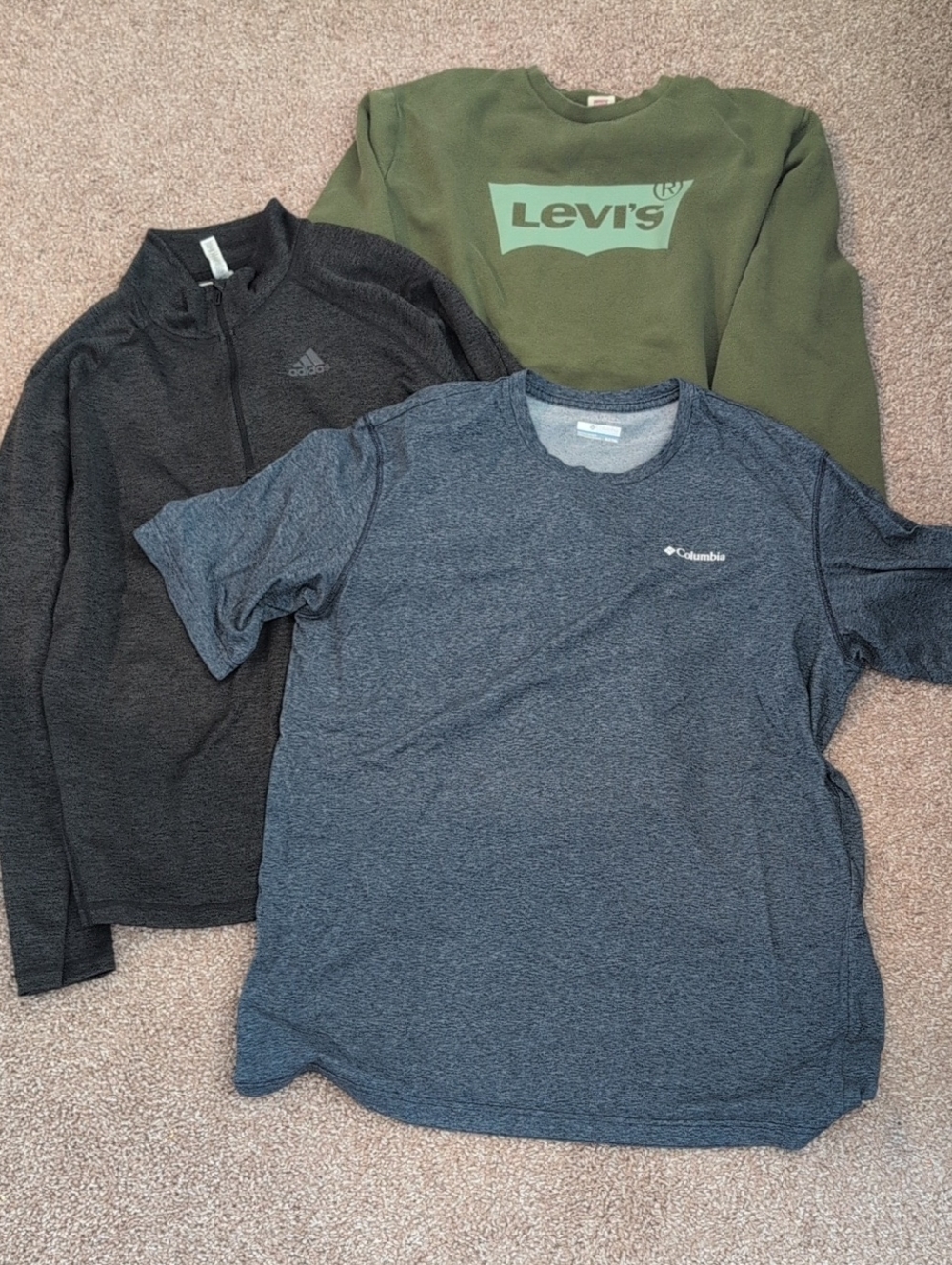 Levi's + Adidas + Columbia Tops Bundle
